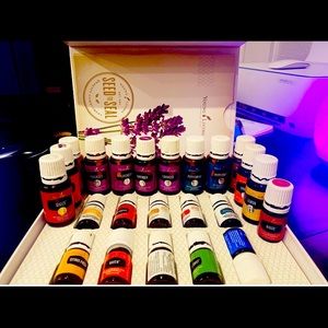 Empty bottles Young Living essential oils